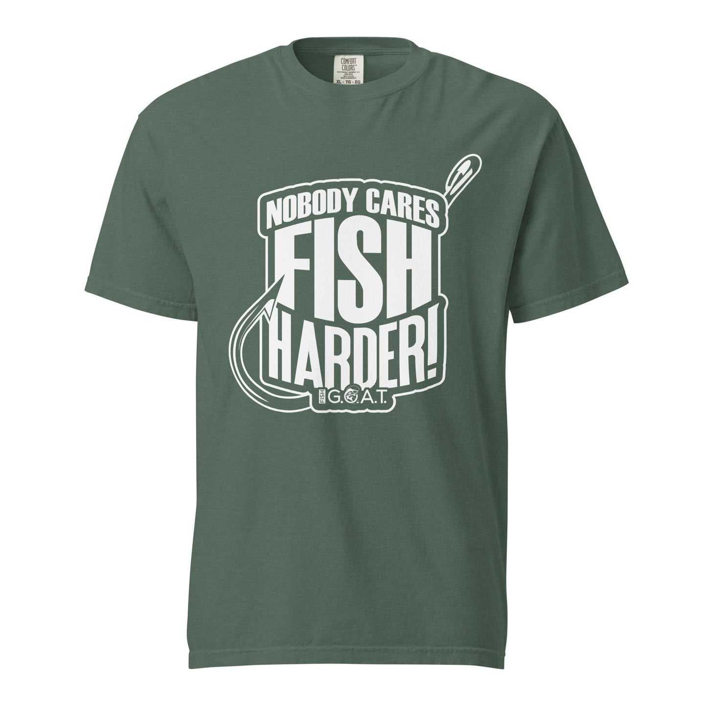 Nobody Cares, Fish Harder Tee (Front Only) Dark Colors